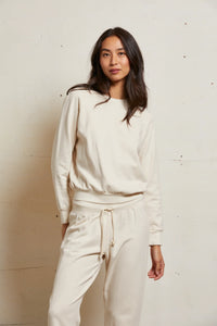Palmer Beach Fleece Crew Neck Sweatshirt in Sugar