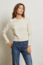 Load image into Gallery viewer, Bruce Long Sleeve Crew Tee in Sugar
