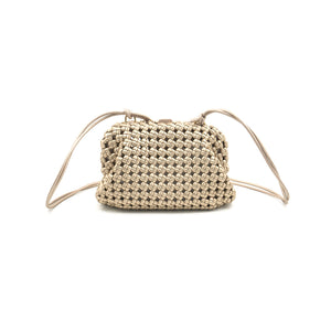 Woven Crossbody Purse in Gold