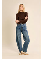 Load image into Gallery viewer, Long Sleeve Mock Neck Layer in Chocolate
