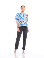 Load image into Gallery viewer, Puff Blouse in Tropical Blue
