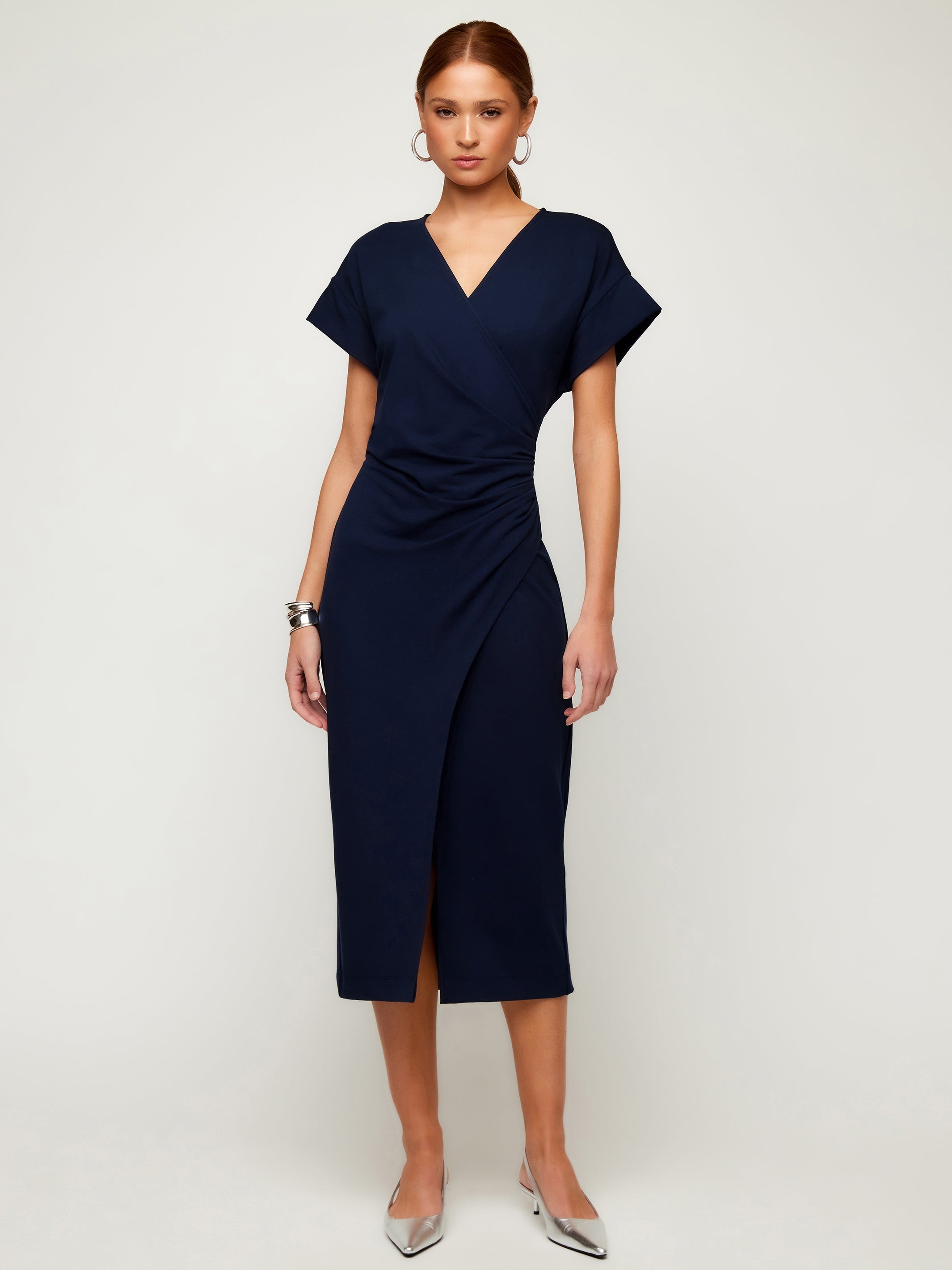 Luna Midi Dress in Navy