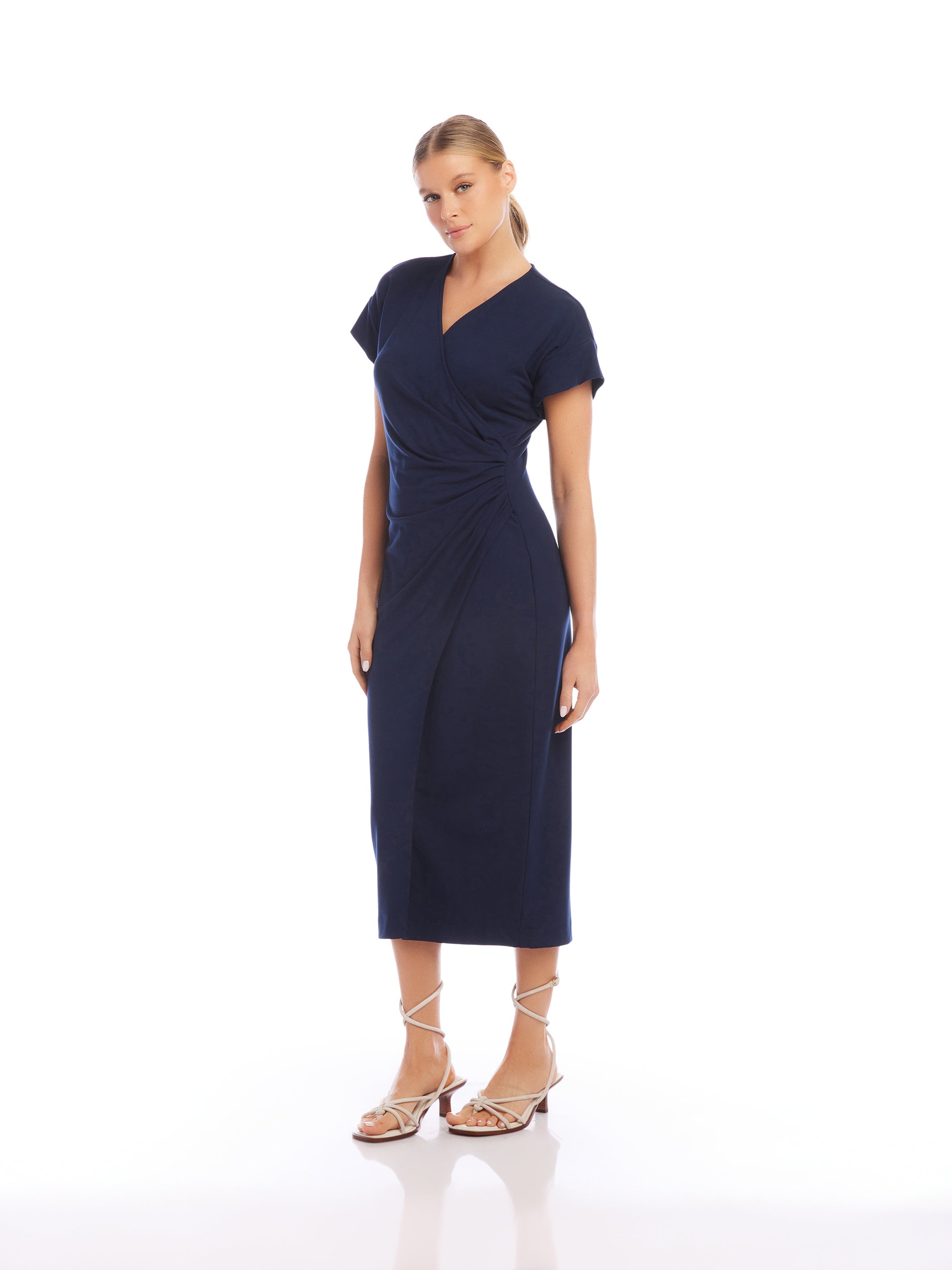 Luna Midi Dress in Navy