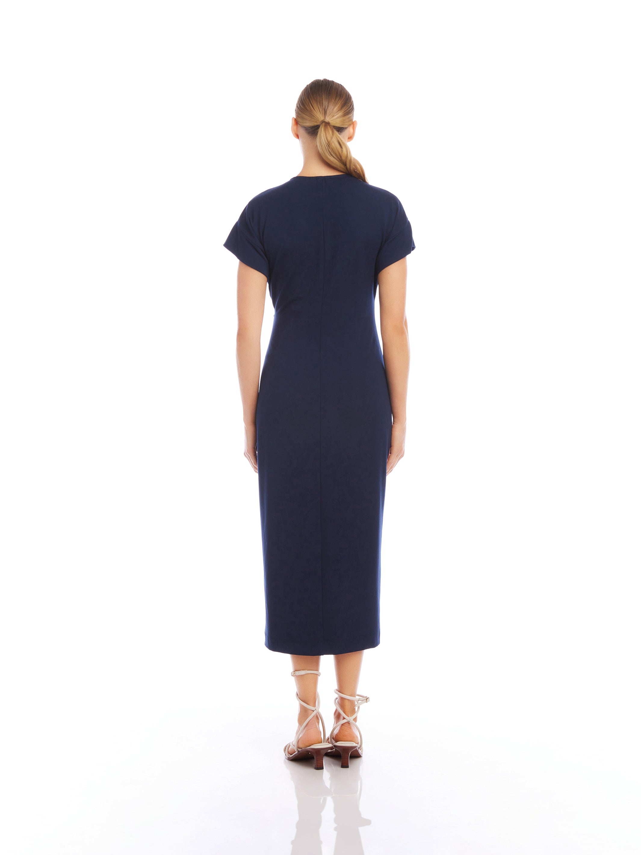 Luna Midi Dress in Navy