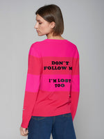 Load image into Gallery viewer, Lost Pullover Sweater in Pink &amp; Red
