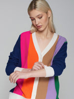 Load image into Gallery viewer, Alina Striped Cardigan in Multicolor
