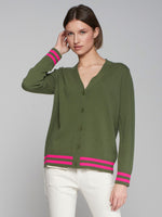 Load image into Gallery viewer, Theresa Tiger Cardigan in Green
