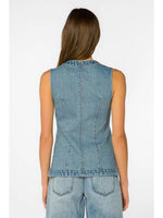 Load image into Gallery viewer, Ideline Denim Vest in Vintage Havana
