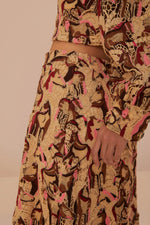 Load image into Gallery viewer, Horses Guipire Midi Skirt in Cream
