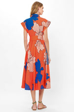 Load image into Gallery viewer, Belted Shirt Dress in Bora Bora Red
