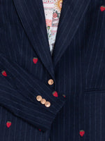 Load image into Gallery viewer, Sophia Blazer in Navy Pinstripe
