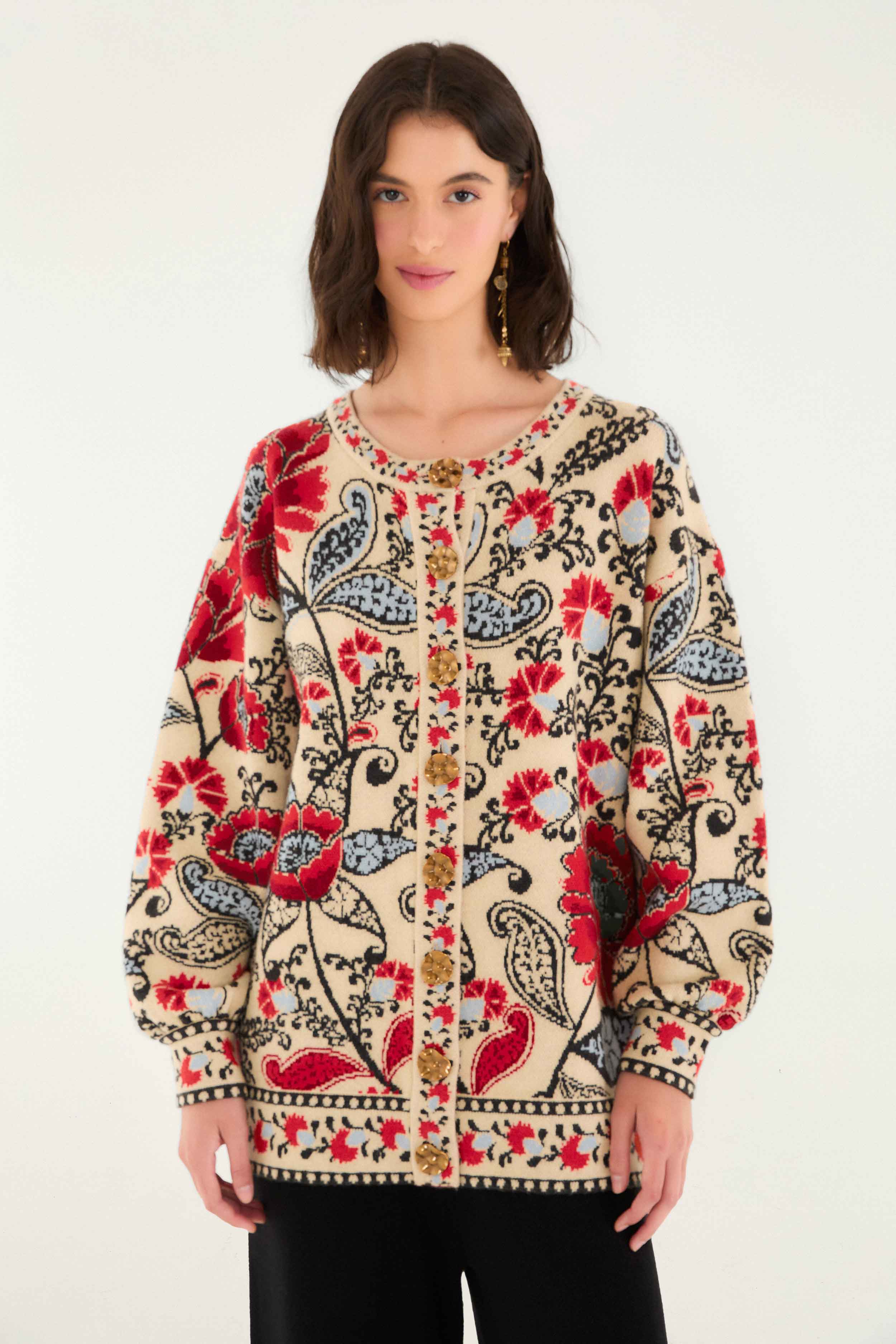 Francesca Knit Cardigan in Sand