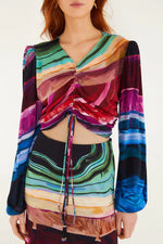 Load image into Gallery viewer, Precious Gems Long Sleeve Top in Multicolor

