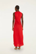 Load image into Gallery viewer, Sleeveless Midi Dress in Red
