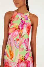 Load image into Gallery viewer, Artsy Midi Dress in Flora Green

