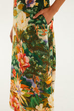 Load image into Gallery viewer, Oriental Garden Short Sleeve Maxi Dress in Multicolor
