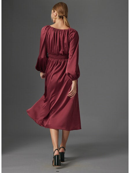 Lauren Dress in Burgundy