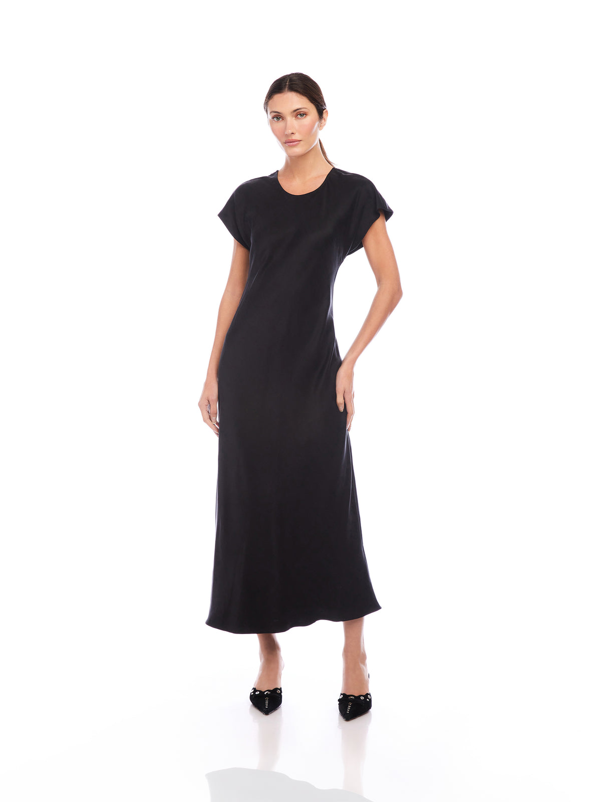 Emmeline Bias Dress in Black