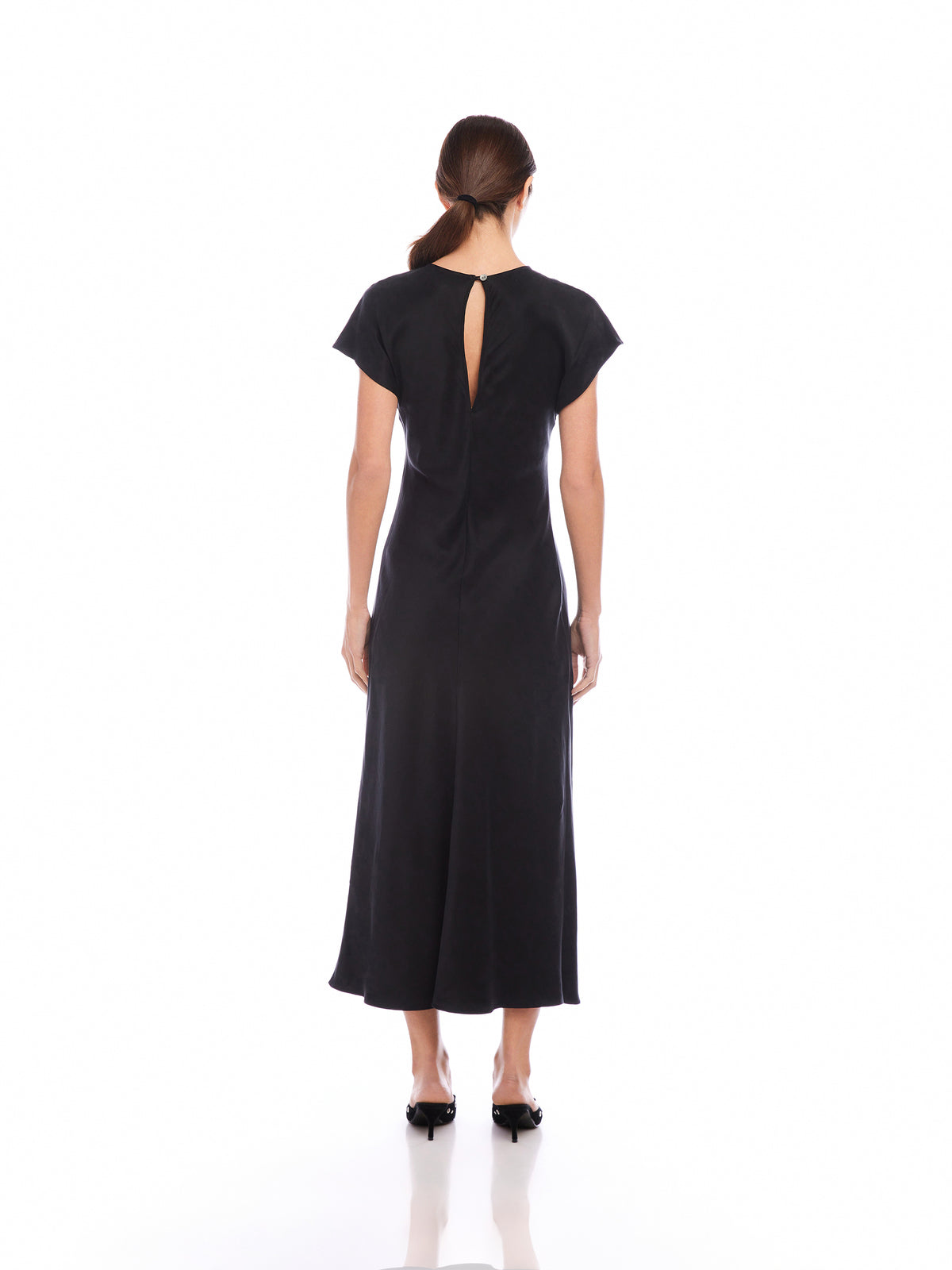 Emmeline Bias Dress in Black