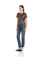 Load image into Gallery viewer, Stacey Sequin Top in Brown
