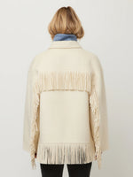 Load image into Gallery viewer, Yara Fringe Jacket in Cream
