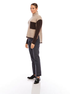 Colette Turtleneck Sweater in Stone