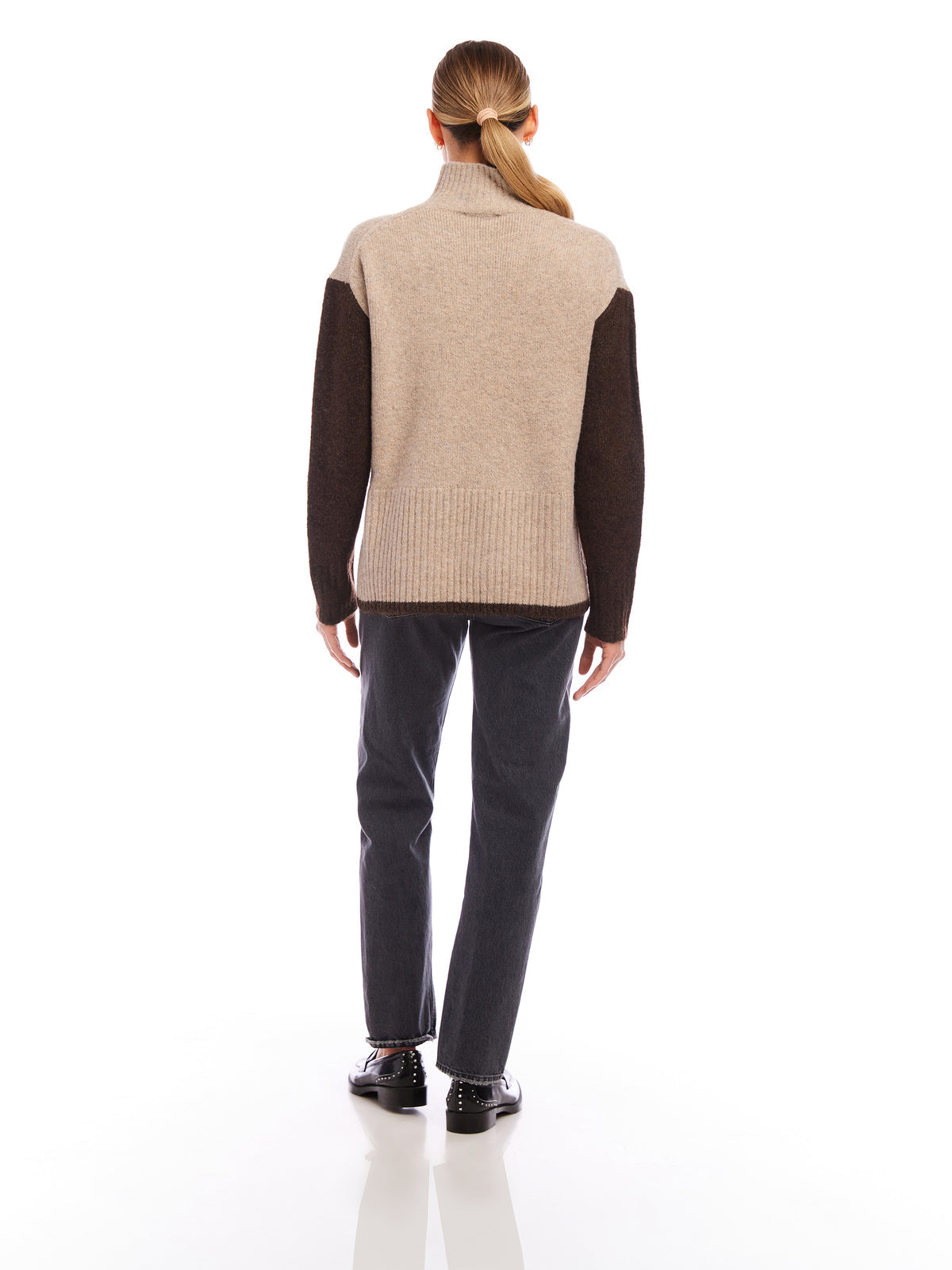 Colette Turtleneck Sweater in Stone