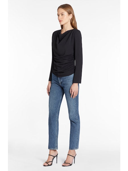 Long Sleeve Fersia Top in Black