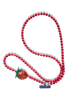 Load image into Gallery viewer, Hand-painted Strawberry Gemstone Crossbody Phone Chain in Red
