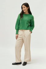 Load image into Gallery viewer, Eyelash Textured Sweater in Green
