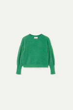 Load image into Gallery viewer, Eyelash Textured Sweater in Green
