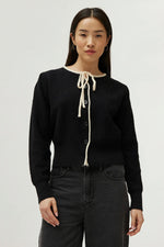 Load image into Gallery viewer, Bow Cardigan in Black
