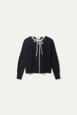 Load image into Gallery viewer, Bow Cardigan in Black
