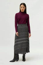 Load image into Gallery viewer, Mock Neck Flared Sweater in Purple
