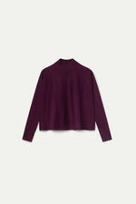 Load image into Gallery viewer, Mock Neck Flared Sweater in Purple
