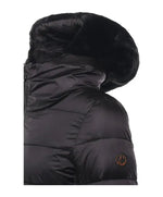 Load image into Gallery viewer, Matilda Hooded Puffer Coat in Black
