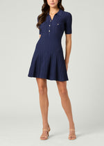 Load image into Gallery viewer, Antonia Knit Dress in Navy
