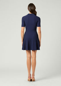 Antonia Knit Dress in Navy