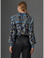 Load image into Gallery viewer, Mabel Blouse in Blue Anemone
