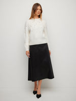 Load image into Gallery viewer, Bodie Faux Leather Midi Skirt in Black
