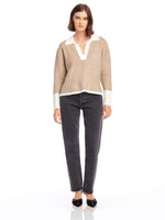 Load image into Gallery viewer, Mila Colorblock Sweater in Oat
