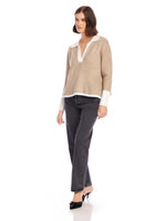 Load image into Gallery viewer, Mila Colorblock Sweater in Oat
