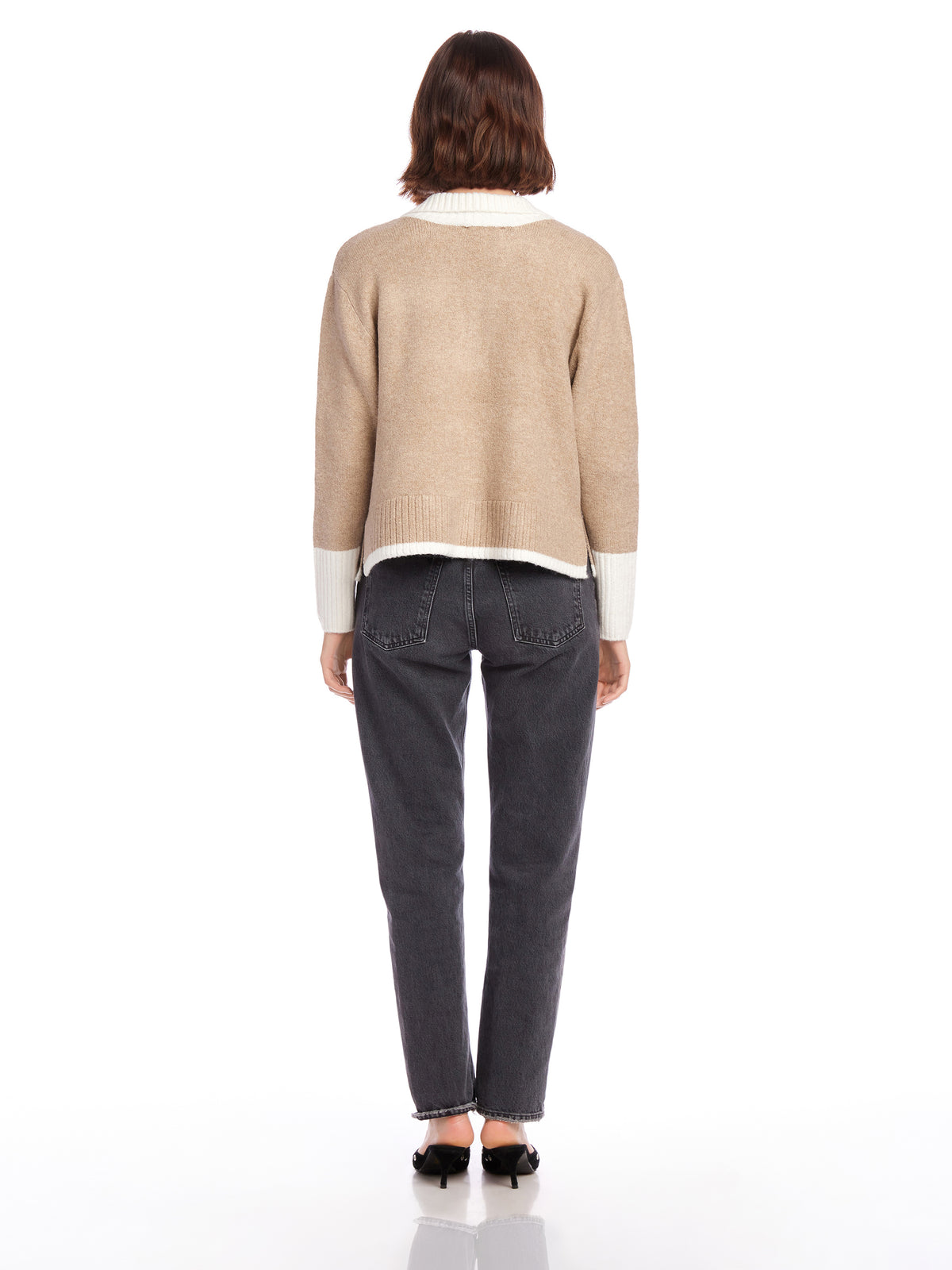 Mila Colorblock Sweater in Oat