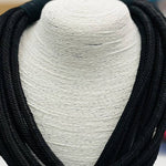 Load image into Gallery viewer, Solid 8-Strand Rope Necklace in Black
