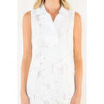 Load image into Gallery viewer, Sleeveless Eyelet Embroidered Dress in White
