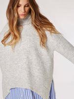 Load image into Gallery viewer, Chunky Turtleneck Sweater in Heather Grey
