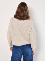 Load image into Gallery viewer, Cable Knit Sweater in Stone
