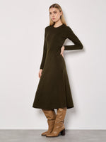 Load image into Gallery viewer, Longsleeve Knit Maxi Dress in Olive
