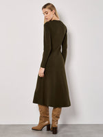 Load image into Gallery viewer, Longsleeve Knit Maxi Dress in Olive
