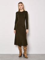 Load image into Gallery viewer, Longsleeve Knit Maxi Dress in Olive
